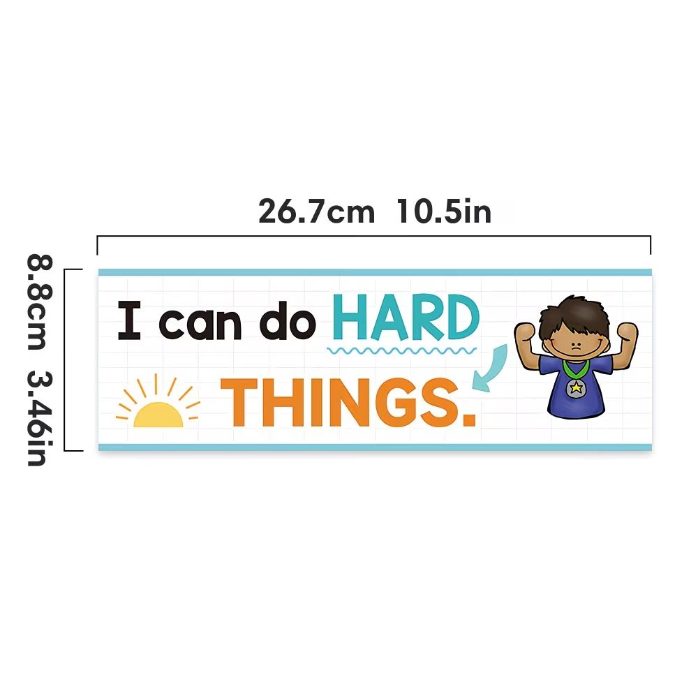Growth Mindset Posters Set – 16 PCS Inspirational Classroom Wall Decor for Kids