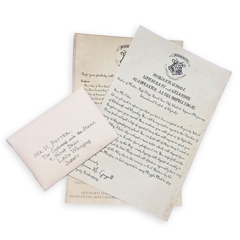 Harry potter Acceptance Letter Hogwarts School