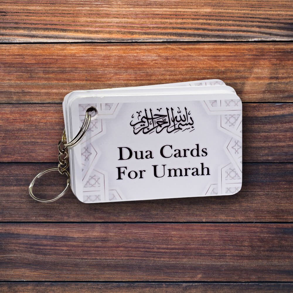 Premium Pocket-Sized Umrah Dua Flashcard Keychain Set