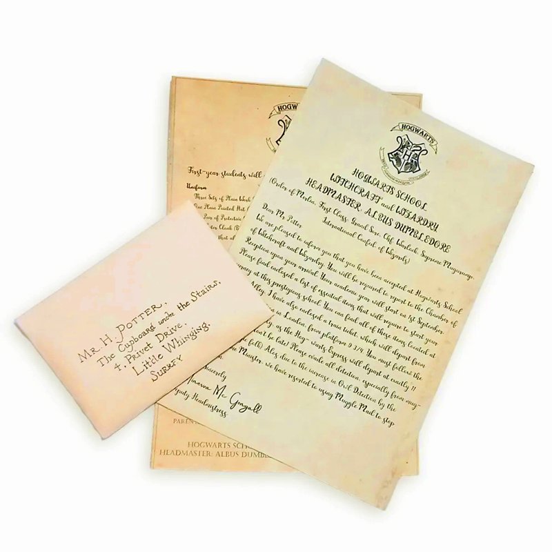 Harry potter Acceptance Letter Hogwarts School