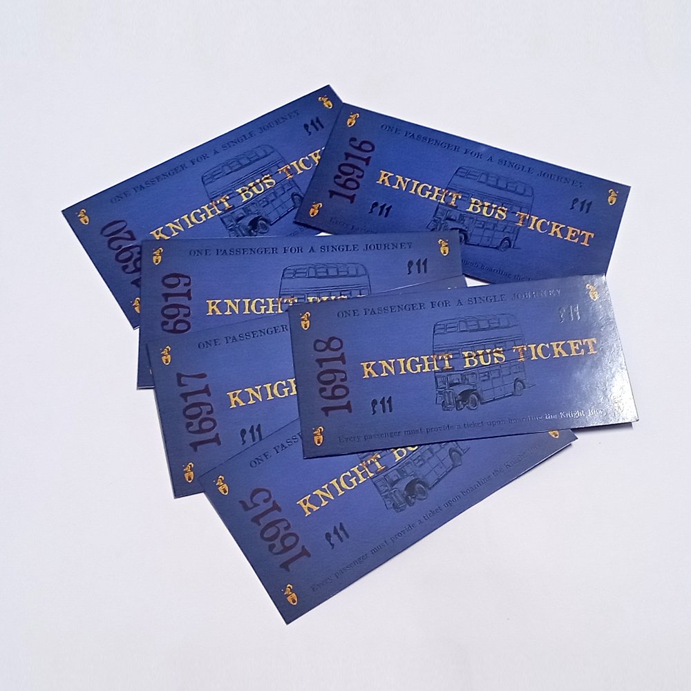 Harry Potter Bus Ticket Collectible Gift 6pcs